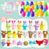 24 JOYIN Pcs Prefilled Easter Eggs with Animal Finger Puppets for Toddlers and Kids, Easter Basket Stuffers, Easter Egg
