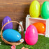 24 6 Inches JOYIN Pcs Large Plastic Easter Eggs, Colorful Jumbo Eggs Fillable for Easter Themed Hunt Basket Stuffers