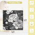 SDMKA 3 Pack 11.8 Inch White Flowers Black Baby Washcloths - Muslin Cotton Face Towels for Baby Newborn Girls and Boys