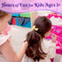 PREXTEX Kids Makeup Table with Mirror and Chair, Princess Play Set with Light and Musical Sound Effects