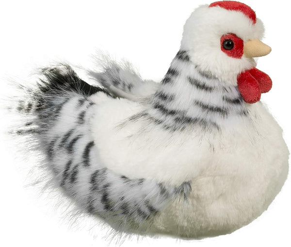 Douglas Salty Black & White Hen Chicken Plush Stuffed Animal