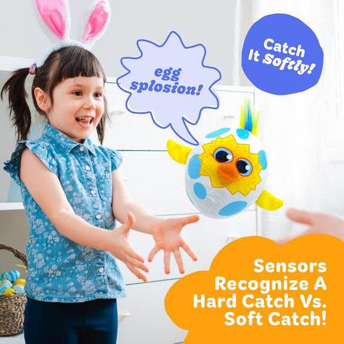 Move2Play Egg Toss, Hilariously Wild Active Play Game | Gift for Kids & Toddlers Ages 3-8+ | Indoor/Outdoor Toy
