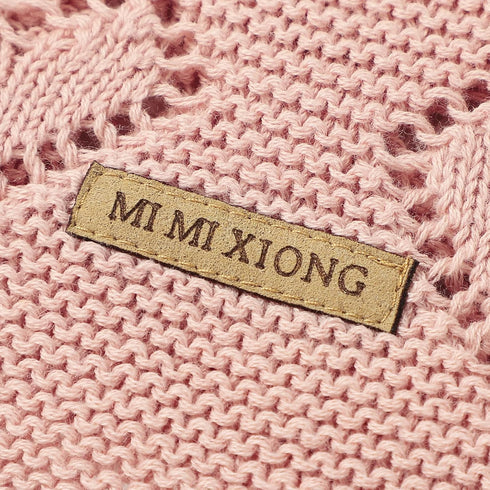 100% 40x30 Inch mimixiong Cotton Neutral Baby Blanket Knit Cellular Receiving Crib Nursery Swaddling Blankets