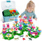 Toys Gifts for 2-6 Years Old, 156 PCS Insect Flower Garden Building Set, Educational Learning for Toddler Girls & Boys