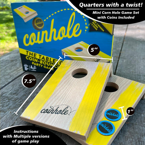 Hasbro Tabletop Game Coin Bouncing Party Game | Desktop Cornhole Game Set for Indoor Outdoor Fun for Kids and Adults