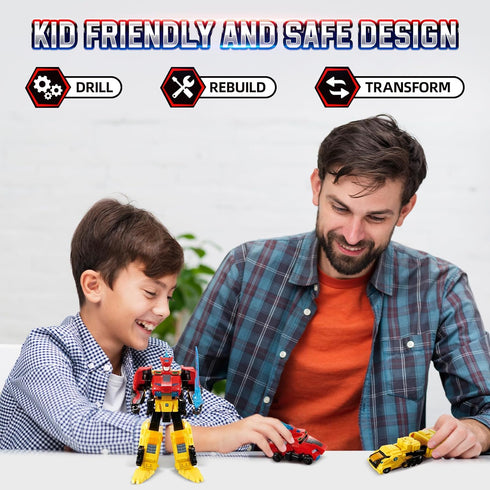 2-in-1 7.48-inch 5+, QUANTUM HEROES DINOSTER Transforming Toys, Transforming Robot Raptor Tron, Action Figure