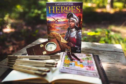 30-45 1-99 10+ Cartographers Heroes Board Game | Standalone Expansion & Core Game | Award-Winning Game of Map Drawing |