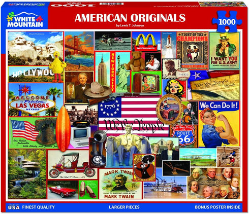 White Mountain Puzzles - American Originals 1000 Piece Jigsaw Puzzle for Adults