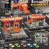 Playsets, 3-in-1 Playset, Playset, 1:64 1-3, Toy Cars Activity Drivers Gasstation, Car Wash, Car Restaurant Scale Toy
