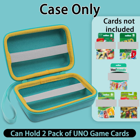 Aenllosi Storage Card Case for UNO Card Game, Hard Case Capacity Max for 300 Cards (Light Green)