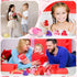 12 2 Inch 6 Jerify Pcs Valentine's Day Rubber Duckies Bulk Mini Heart Rubber Ducks for Kids Bathtub Toys Classroom