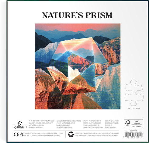 Galison Nature's Prism – 500 Piece Puzzle Featuring Vibrant Canyon Filled Landscapes