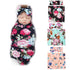 DRESHOW BQUBO Newborn Floral Receiving Blankets 3 Sets Newborn Baby Swaddling with