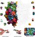 Adults,500Pieces Gift,17.2 16.6in Wooden Puzzles for Colorful Succulent Plants Jigsaw Puzzles,Unique Irregularly Shaped