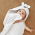 100% 30 30 inch, FIOBEE Hooded Baby Towels Muslin Baby Bath Towels for Newborn with Animal Design Ultra-Soft
