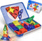 Mini Magnetic Tiles,42PCS Magnetic Building Blocks with Metal Storage Box,STEM Toys for