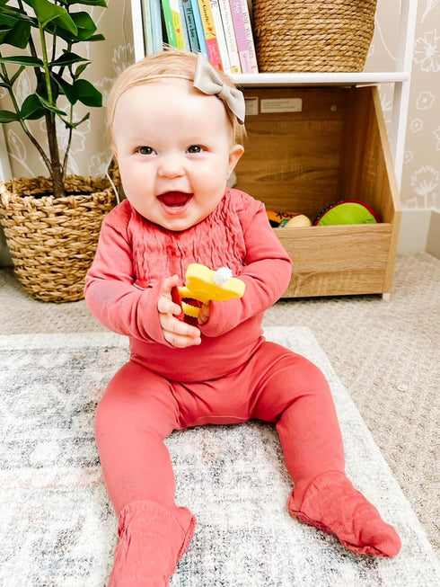 oogiebear 360° Teether, Safe Teething Toys for Babies 3 Months and Older, Soft Bristle Teddy Bear Silicone Teether,