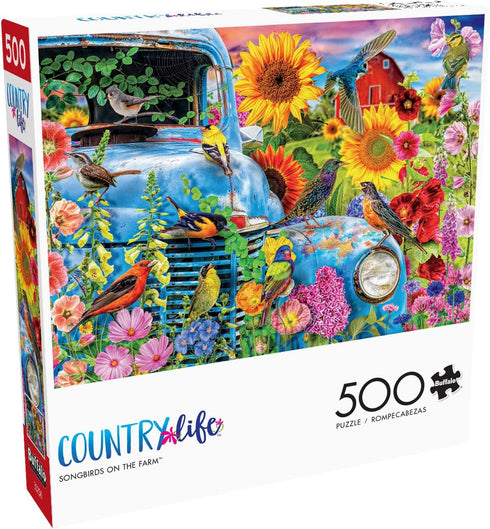 Buffalo Games - Country Life - 500 Piece Jigsaw Puzzle - Songbirds on The Farm