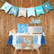 Vnysh 1/2 Birthday Boy Half Birthday Decorations 4PCS Blue 6 Month Party Set