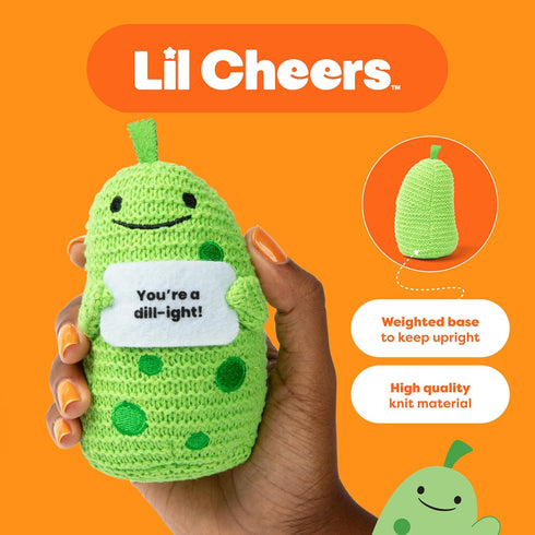 1 Lil Cheers Pickle By Relatable, The Uplifting Plush Ideas Spreading Good Vibes, Perfect Plushies and Stuffed Animals