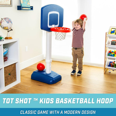 GoSports Tot Shot Toddler Basketball Set, Indoor & Outdoor Toy Hoop with Adjustable Height