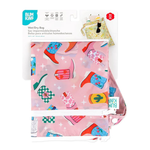 Packing Bumkins Waterproof Wet Dry Bag for Baby, Travel, Swim Suit, Cloth Diaper, Pump Parts, Pool, Beach, Gym Clothes