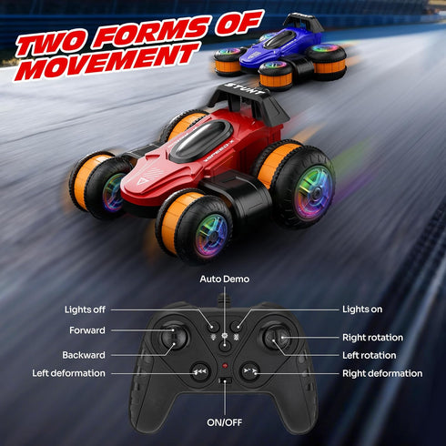 360 3-16, 4WD High Speed Remote Control Drift Car for Kids, Degree Rotating Deformation Stunt RC Cars for Boys