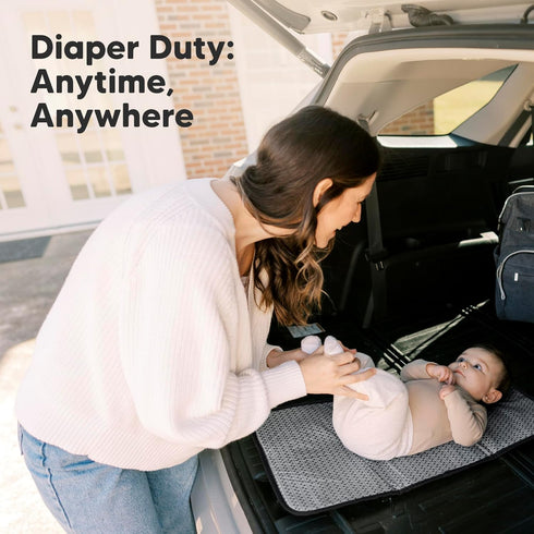 25x13 KeaBabies Portable Diaper Changing Pad, Easy Wipe Clean - Foldable Waterproof Baby Changing Mat for Diaper Bag