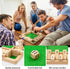 (2-4 4 8 12 Inch Ropoda Wooden Shut The Box Game Players) - Large Sided Board, Dice, Rules - Amusing Addition Game