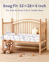 52x28Standard 4 Pack Baby Crib Sheets Girl, Toddler Bed Sheets Fitted for Crib and Toddler Mattresses, Soft Breathable
