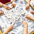 LZYRF 31.5 31.5 Red and Blue Chinoiserie Christmas Mahjong Mat x in, Grandmillennial Christmas Tree Santa Anti Slip