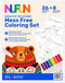 NuFun Activities Mess Free Coloring Set - Animals of The Alphabet, Gift for Toddlers with 26 Preprinted Pages