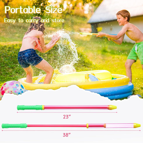 22.4 Inch Crayon Water Guns, Water Tube Squirters for Summer Pool Party, 24 Pieces Squirt Guns