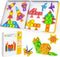 Mini Magnetic Tiles - 56 PCS Travel Magnetic Tiles with Tin, Micro