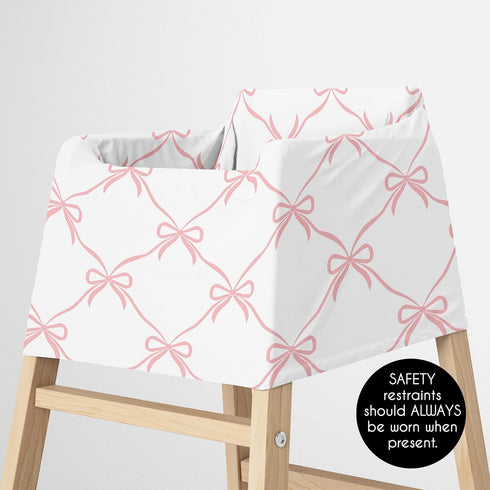 Sweet Jojo Designs Baby Car Seat Cover (Pink Bows) for Girls, Infant Multipurpose Nursing, Breastfeeding, High Chair