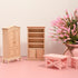 1: 12 Toyvian Mini Wooden Drawer Cabinet, Dollhouse Decoration Bookshelf with Wood Drawer Tiny Bookcase TV Cabinet