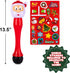 Light Up Christmas Santa Bubble Wand - 14 Inch Bubble Blower with Lights & Sound Effects for Kids