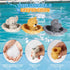 3 3 2-4 Bath Pool Toys for Toddler, Stacking Toy with Boat Sensory Finger Puppets, Toddler Toys Gifts for Year Old Boy