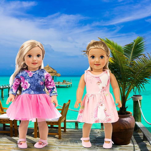 ebuddy 10 Set 18 Inch Doll Clothes and Accessories - Fashion Doll Clothes Fit for 18 inch Girl Doll