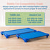 ECR4Kids 4-Pack Stackable Kiddie Cot Corner, Replacement Parts, Daycare Essentials, Blue