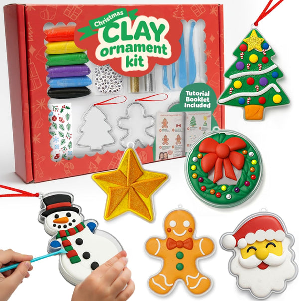Move2Play, Crafty Moms, Christmas Craft Kit | Air Dry Clay Kit |
