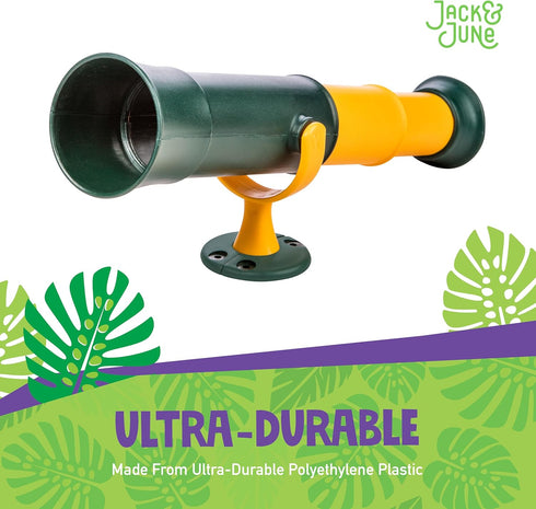 Jack and June Signature Green and Yellow Telescope Playset Attachment with 360 Degree Spin