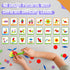 155 PCS Wooden Pattern Blocks Set, 24 Double-Sided Design Cards for Montessori Learning Toys