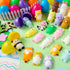 24 JOYIN Pcs Easter Prefilled Eggs with Mochi Squishy Toys, Lovely Animal Stress Reliever Squishy Toy for Easter Theme