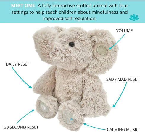 Omi The Elephant Meditation Toy - Educational Mindfulness Tools for Kids, Calm Down Toy for Social Emotional Learning