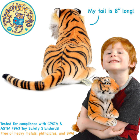 17 Inch TigerHart Arrow The Tiger - Squeeze Me! - Stuffed Animal Plush
