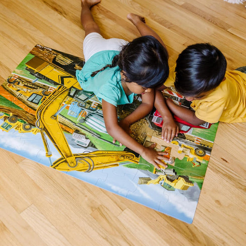 Melissa & Doug Jumbo Jigsaw Floor Puzzle - Building Site, 48 pcs, FSC Certified