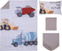4 Set Everything Kids Trucks Gray, Red, Blue, and Yellow Building The Future Piece Toddler Bed - Comforter, Fitted