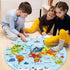 2 Sets Floor Puzzles World and United States Map Puzzles with Poster, Geography Educational Learning Toys for Kids 4-8