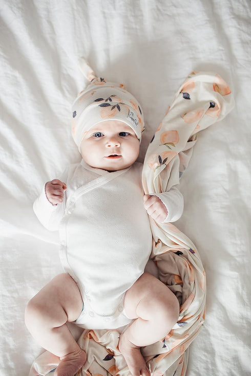 Copper Pearl Large Premium Knit Baby Swaddle Receiving Blanket - Caroline